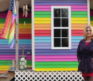 Trans woman's house turned rainbow after transphobes cut cat in half