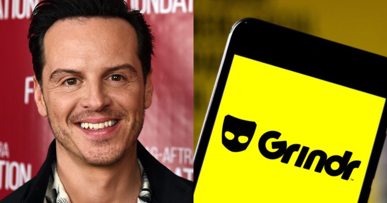 Actor Andrew Scott made headlines... for being a gay man who used gay dating app Grindr to snag a date with another gay man. (Amanda Edwards/Getty Images/Rafael Henrique/SOPA Images/LightRocket via Getty)