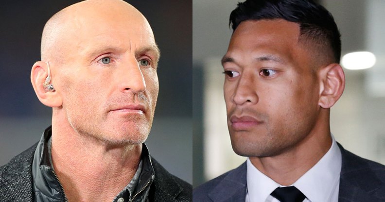 Gareth Thomas and Israel Folau