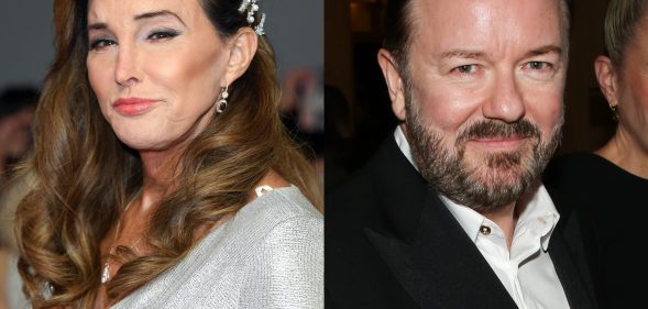 Caitlyn Jenner (L) allegedly snubbed Ricky Gervais at the National Television Awards. (Karwai Tang/WireImage/Paul Archuleta/GC Images)