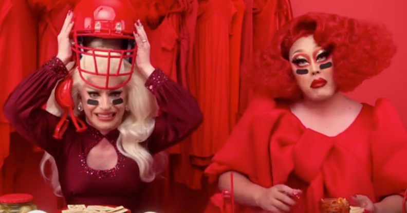 Miz Cracker and Kim Chi in a Super Bowl advert