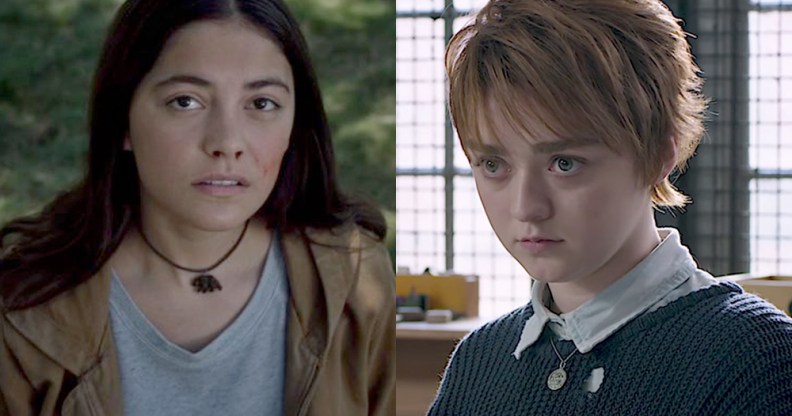 Blu Hunt and Maisie Williams in The New Mutants from Marvel