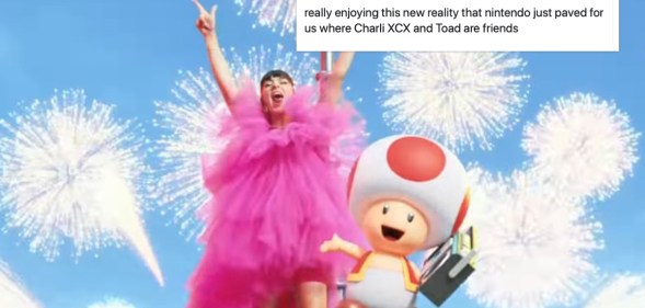 Nintendo and Charli XCX collaborated fora song that has, finally, pushed the gay community into madness. (Screenshot via YouTube)