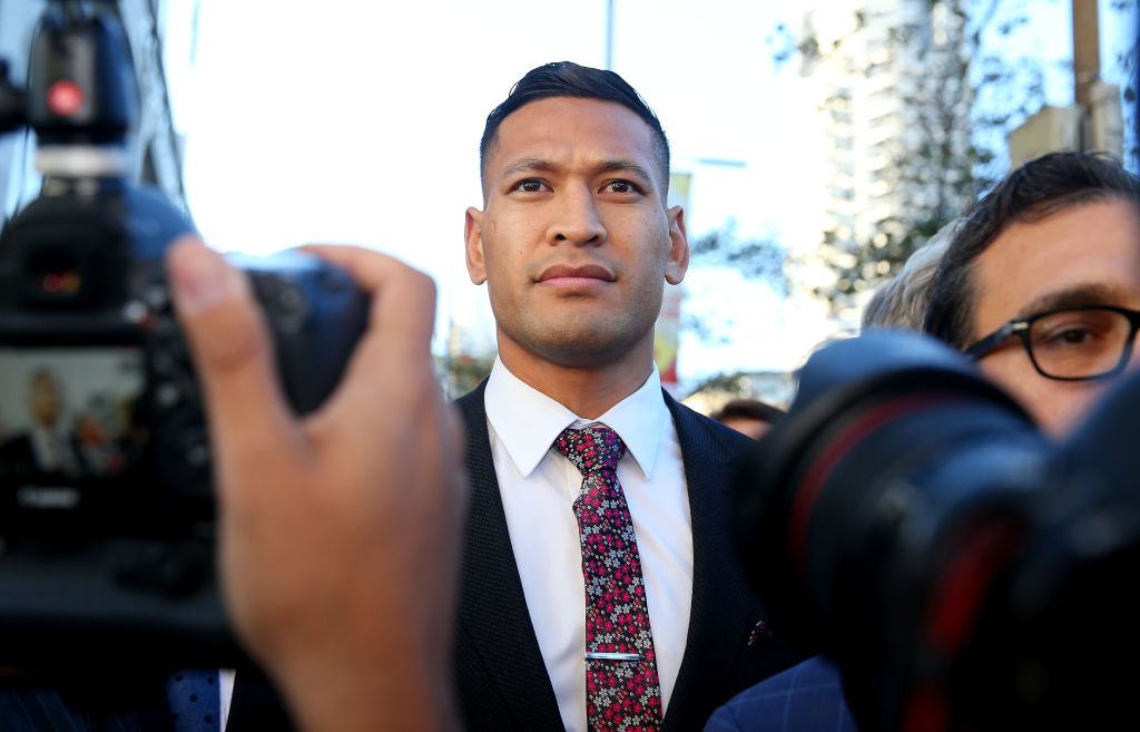 Disgraced rugby player Israel Folau 