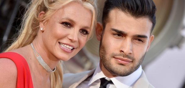 Britney Spears and Sam Asghari. (Axelle/Bauer-Griffin/FilmMagic)