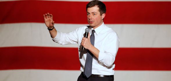 Democratic presidential candidate Pete Buttigieg