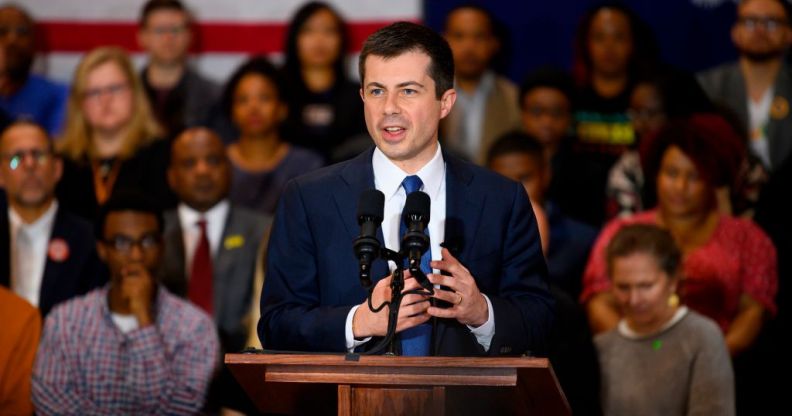 Democratic presidential hopeful former South Bend Mayor Pete Buttigieg