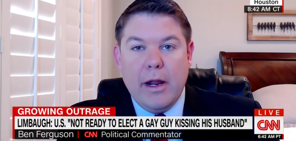 Rush Limbaugh supporter Ben Ferguson flocked to defend the radio host after comments he issued over Pete Buttigieg. (Screen capture via CNN/YouTube)