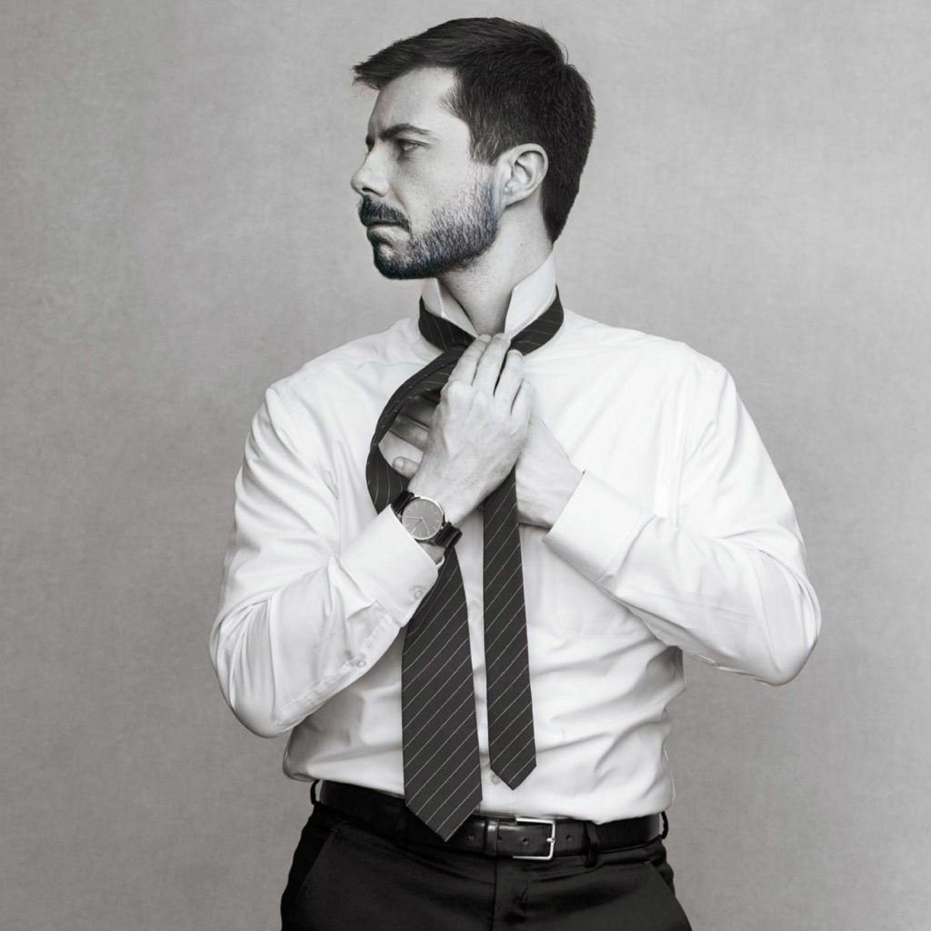 Pete Buttigieg, with a beard