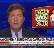 Tucker Carlson, Fox News host, attempted to upbraid Democratic presidential candidate Pete Buttigieg in a bizarre rant. (Screen capture via Media Matters)