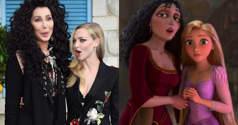 Cher and Amanda Seyfried / Rapunzel and Mother Gothel