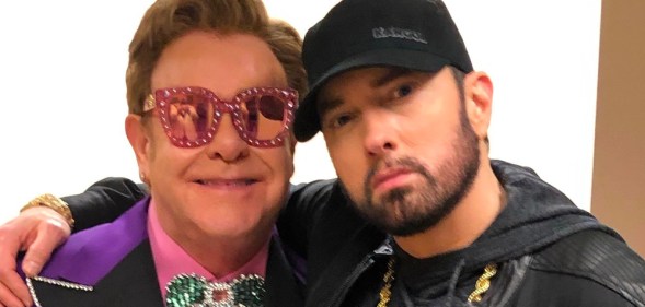 Eminem and Elton John at the Oscars