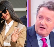 Jameela Jamil and Piers Morgan