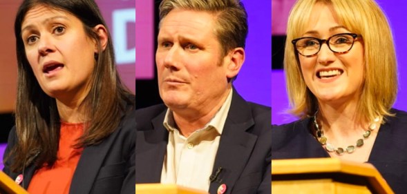 Lisa Nandy, Kier Starmer and Rebecca Long-Bailey