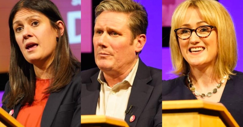 Lisa Nandy, Kier Starmer and Rebecca Long-Bailey