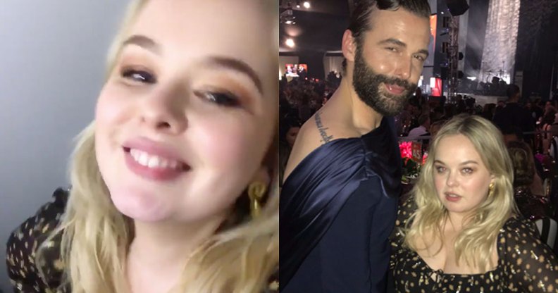 Nicola Coughlan with Jonathan Van Ness