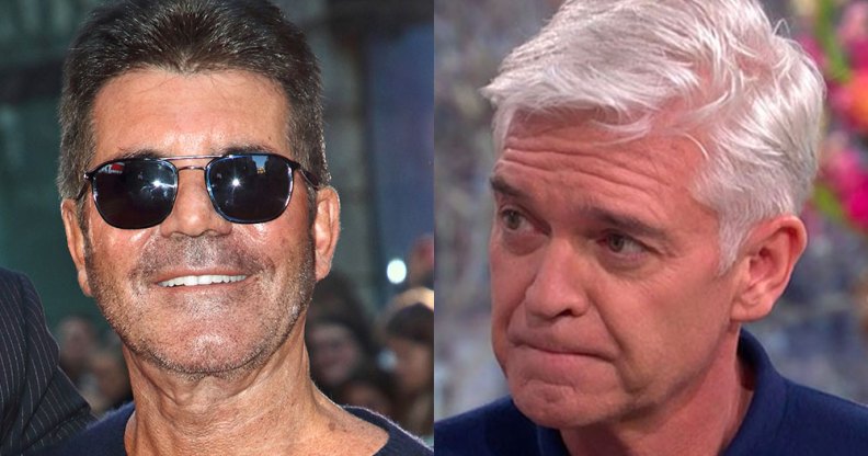 Simon Cowell and Phillip Schofield