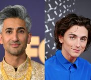 Tan France and Timothée Chalamet.