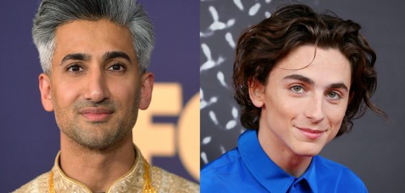 Tan France and Timothée Chalamet.