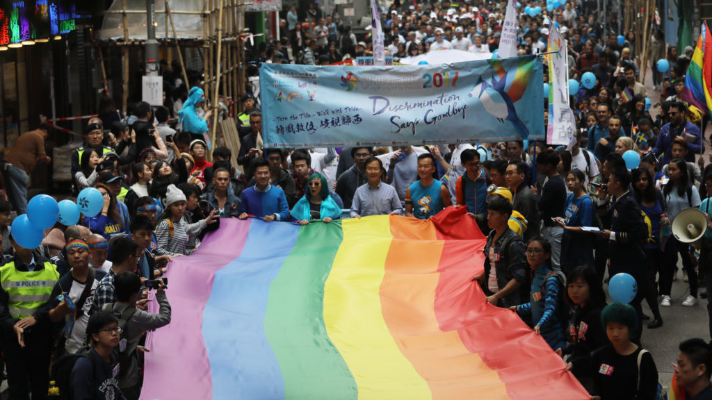 Hong Kong, strained by anti-LGBT policies, saw leap towards progress after courts ruled gay couples should have access to public housing programmes. (Edward Wong/South China Morning Post via Getty Images)