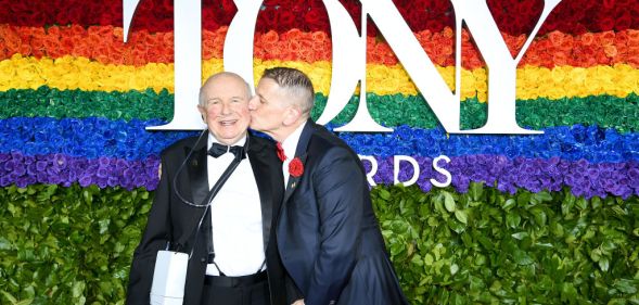 Terrence McNally and Tom Kirdahy attend the 73rd Annual Tony Awards at Radio City Music Hall on June 09, 2019 in New York City.