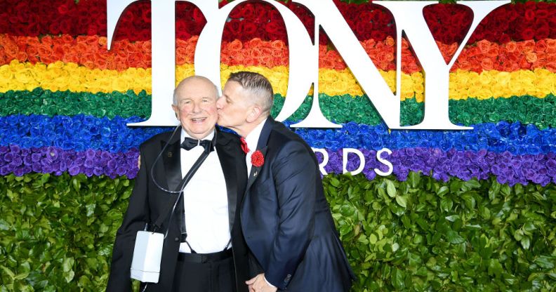 Terrence McNally and Tom Kirdahy attend the 73rd Annual Tony Awards at Radio City Music Hall on June 09, 2019 in New York City.