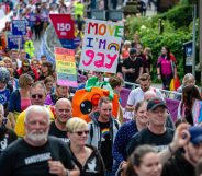 Pride Edinburgh – the stalwart of Scotland's LGBT+ celebrations – has been cancelled due to the coronavirus pandemic. (Stewart Kirby/SOPA Images/LightRocket via Getty Images)