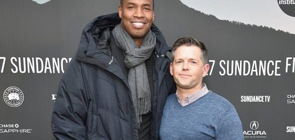 Former NBA player Jason Collins and producer Brunson Green.