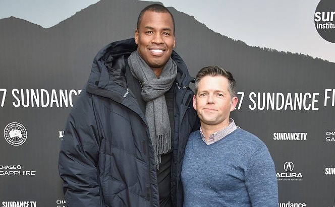 Former NBA player Jason Collins and producer Brunson Green.