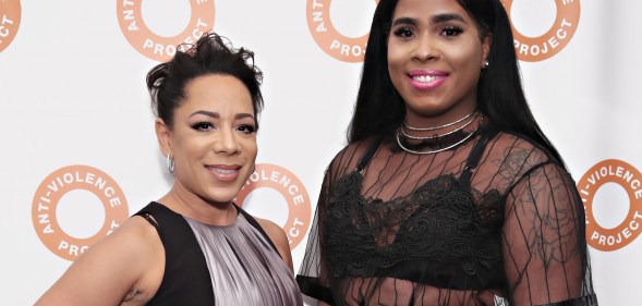 Actress Selenis Leyva and sister Marizol Leyva attend the 2017 Anti-Violence Project Courage Awards at Pier 59 on October 11, 2017 in New York City.