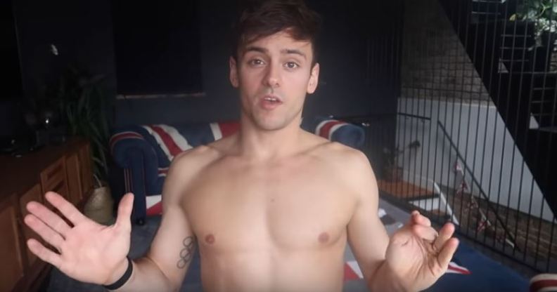 Tom Daley shirtless workout coronavirus