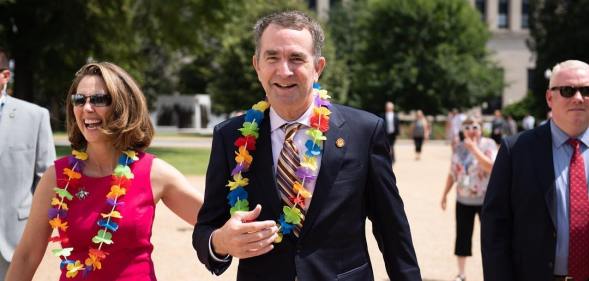 Virginia governor Ralph Northam with his wife, Pam