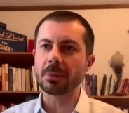 In news you simply had to read 300 words on because you clicked this link, former Democratic presidential candidate Pete Buttigieg has shaved his head. (Screen capture via Twitter)