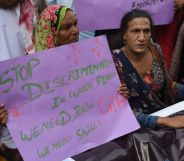 Transgender people protest in Pakistan in 2019, prior to the lockdown, demanding an end to discrimination