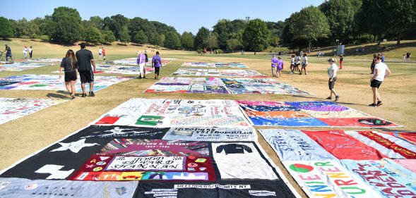 Aids memorial quilt scraps being used to make coronavirus masks