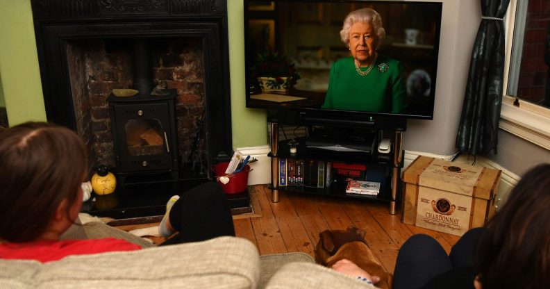 In a rare televised speech, Queen Elizabeth II addressed Britons shaken by the uncertainty of coronavirus. (PAUL ELLIS/AFP via Getty Images)