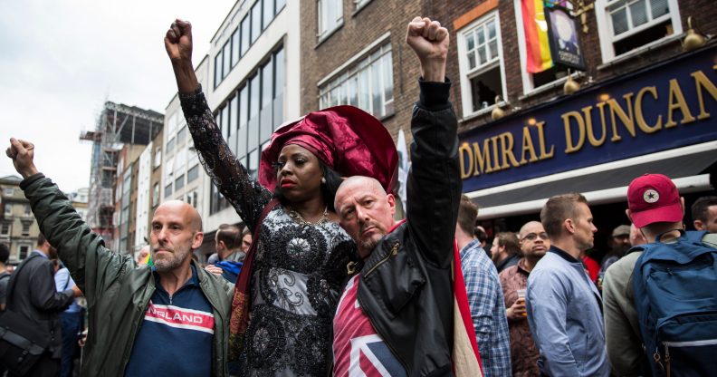 A vigil outside the Admiral Duncan pub in Soho