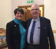 John Carson with DUP leader Arlene Foster