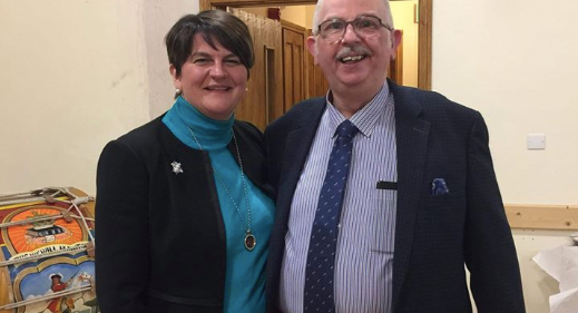 John Carson with DUP leader Arlene Foster