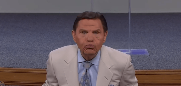 Kenneth Copeland blows wind of god