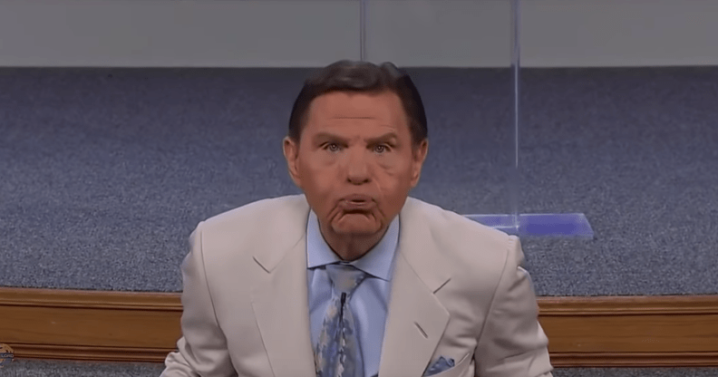 Kenneth Copeland blows wind of god