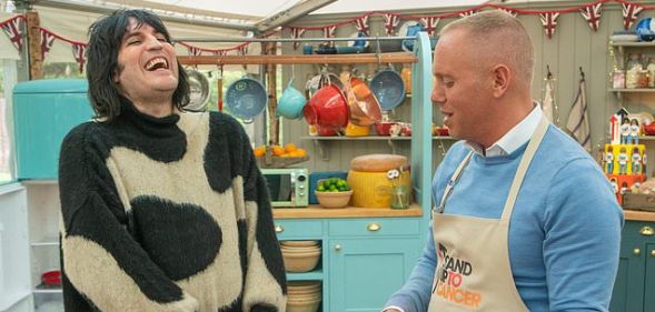 Noel Fielding and Judge Rinder on Bake Off