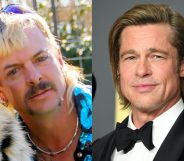 One of these guys is Brad Pitt and the other is Joe Exotic. But which one? We honestly cannot tell. Help! (Netflix Steve Granitz/WireImage via Getty Images)