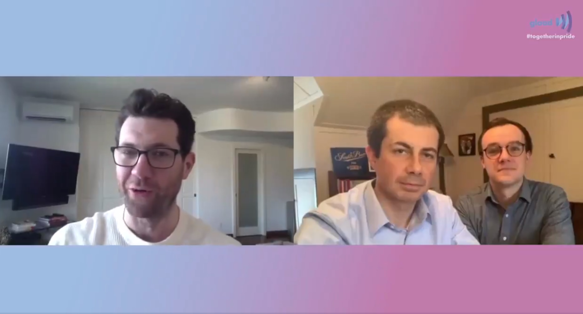 Billy Eichner quizzed Pete Buttigieg and Chasten Buttigieg on GLAAD's Together in Pride livestream