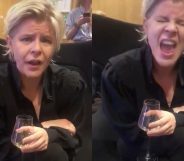 Robyn appeared to impersonate her often wildly drunk, widely homosexual British fanbase and they all felt vert, very attacked. (Screen captures via TikTok)