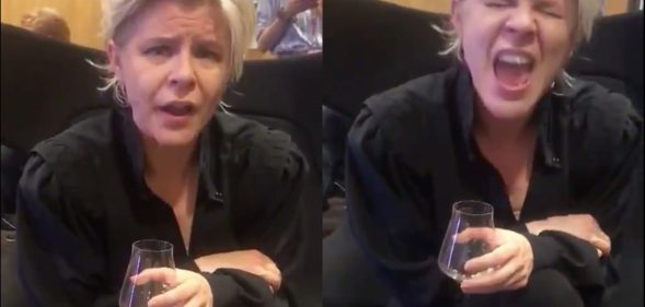 Robyn appeared to impersonate her often wildly drunk, widely homosexual British fanbase and they all felt vert, very attacked. (Screen captures via TikTok)