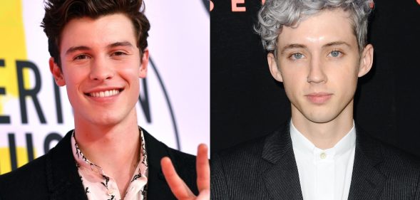 A Twitter user spotted a pretty remakarable difference between twins Shawn Mendes (L) and Troye Sivan (R) when it comes to their choking tact. ( Emma McIntyre/Getty Images For dcp/Jason LaVeris/FilmMagic)