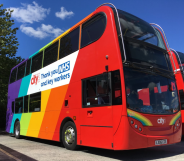 Bus company apologises after rebranding a Pride bus into an NHS bus