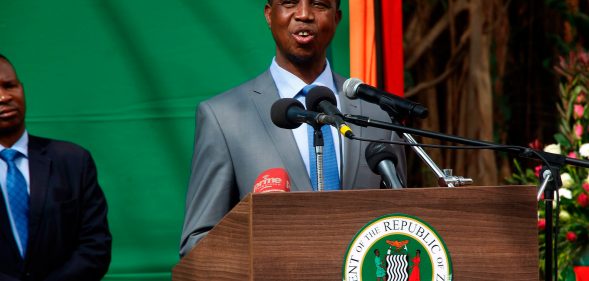 Zambian President Edgar Lungu. (DAWOOD SALIM/AFP via Getty Images) zambia