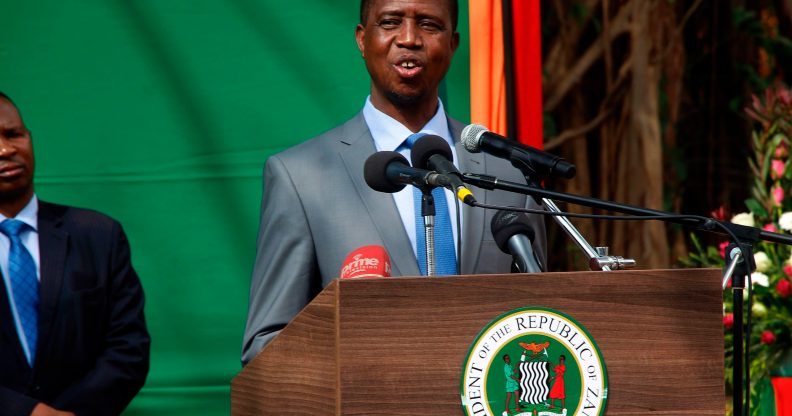 Zambian President Edgar Lungu. (DAWOOD SALIM/AFP via Getty Images) zambia